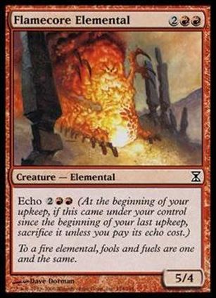 Magic the Gathering: Time Spiral (Base Set) card 154 Flamecore Elemental