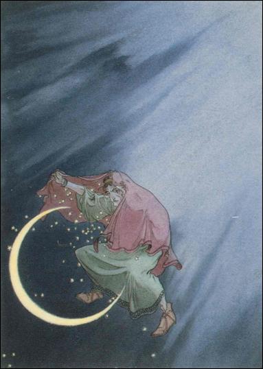 Charles Vess (Base Set) card 34 "Me Thinks How Slow the Old Moon Doth Wain"
