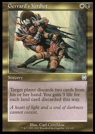 Magic the Gathering: Apocalypse (Base Set) card 102 Gerrard's Verdict