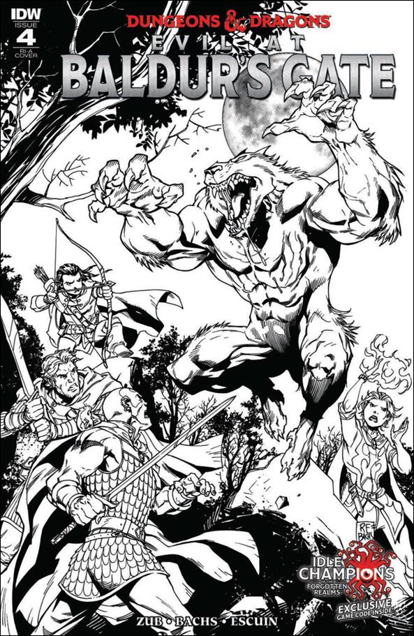 Dungeons & Dragons: Evil at Baldur's Gate issue 4-C Ramon Bachs 1:10 Black & White Cover