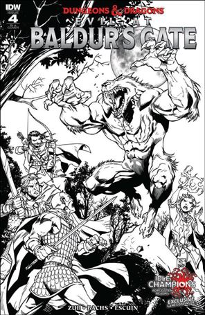 Dungeons & Dragons: Evil at Baldur's Gate issue 4-C Ramon Bachs 1:10 Black & White Cover