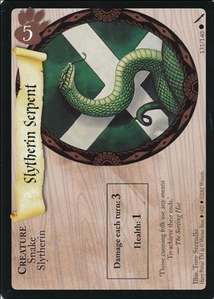 Harry Potter: Chamber of Secrets (Base Set) card 131 Slytherin Serpent
