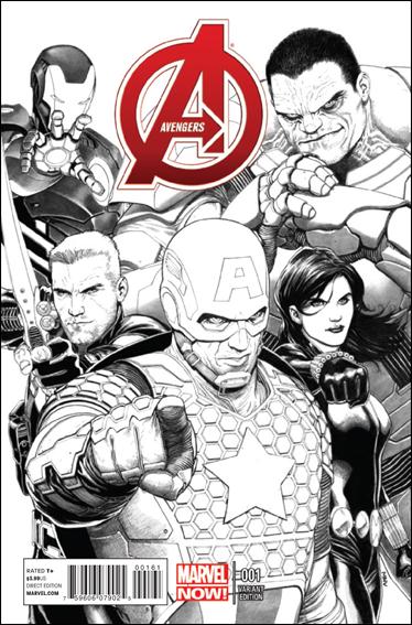 Avengers (2013) issue 1-D Steve McNiven 1:150 Sketch Cover