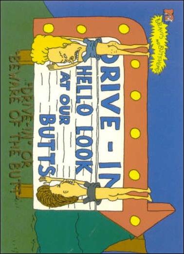 Beavis and Butt-Head (Base Set) card '1369' "Drive-In, or Beware of the Butt"