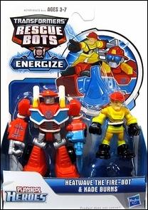 Transformers Rescue Bots Energize figure 3 Heatwave the Fire-Bot and Kade Burns