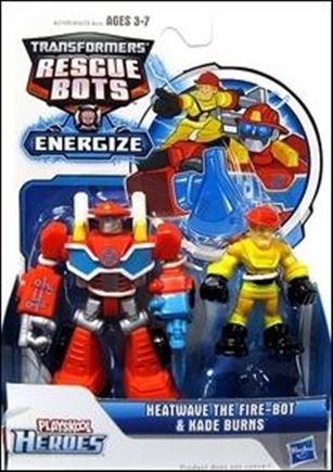 Transformers Rescue Bots Energize figure 3 Heatwave the Fire-Bot and Kade Burns