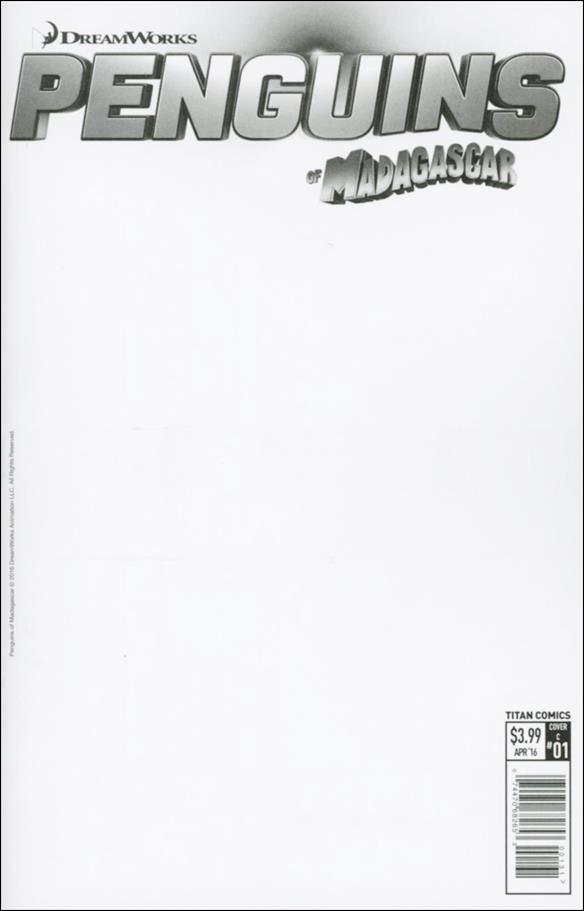 Penguins of Madagascar (2016) issue 1-C Blank/Sketch Cover 