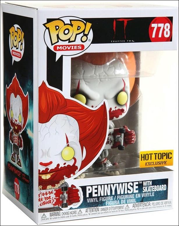 POP! Movies figure 778 Pennywise with Skateboard Hot Topic Exclusive