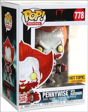 POP! Movies figure 778 Pennywise with Skateboard Hot Topic Exclusive