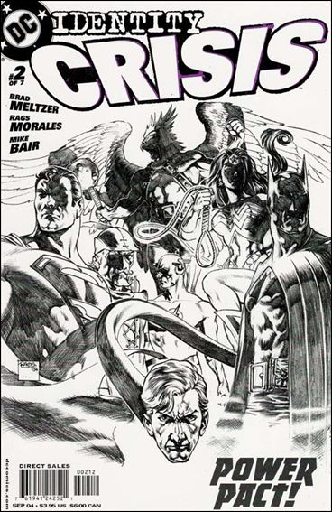 Identity Crisis issue 2-B Rags Morales Sketch Cover (2nd Printing)