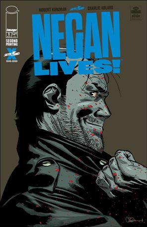 Negan Lives issue 1-D Blue Logo Cover (2nd Printing)