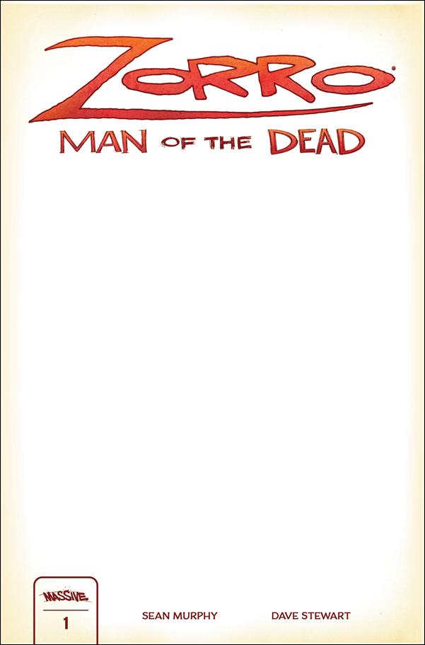 Zorro: Man of the Dead issue 1-I Blank Cover, Limited to 2000