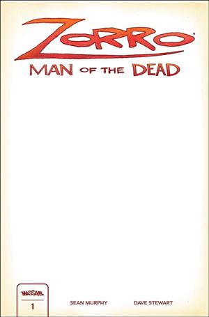 Zorro: Man of the Dead issue 1-I Blank Cover, Limited to 2000