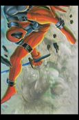Marvel Annual Flair '95 (HoloBlast Subset) card 2 Deadpool vs. Juggernaut