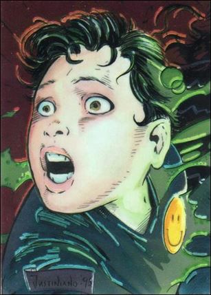 Evil Ernie Series II Chromium: Glow in the Dark (Base Set) card 64 The Faces of Evil Part 1