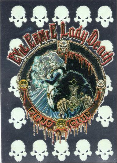 Evil Ernie Series II Chromium: Glow in the Dark (Base Set) card 45 Evil Ernie/Lady Death Fiend Club  