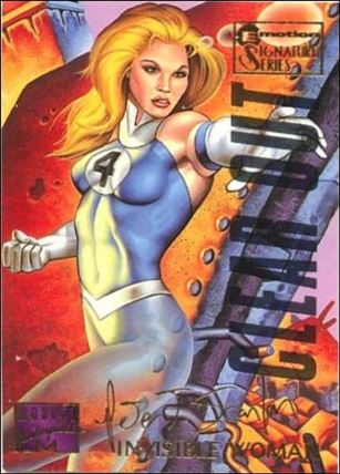 1995 Marvel Masterpieces (Multi-Foil E-Motion Parallel Base Set) card 51 Invisible Woman