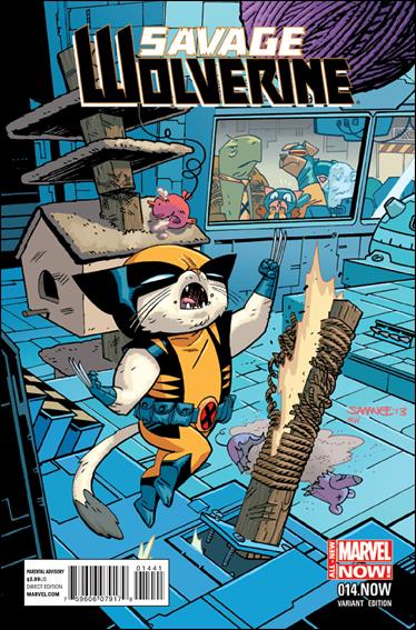 Savage Wolverine issue 14-B Chris Samnee 1:25 Animal Cover