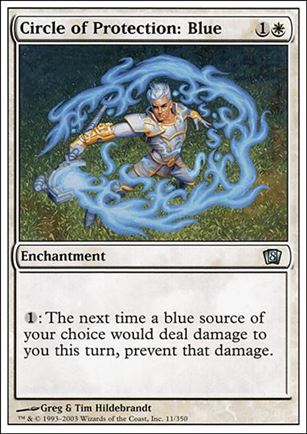 Magic the Gathering: 8th Edition (Base Set) card 11 Circle of Protection: Blue