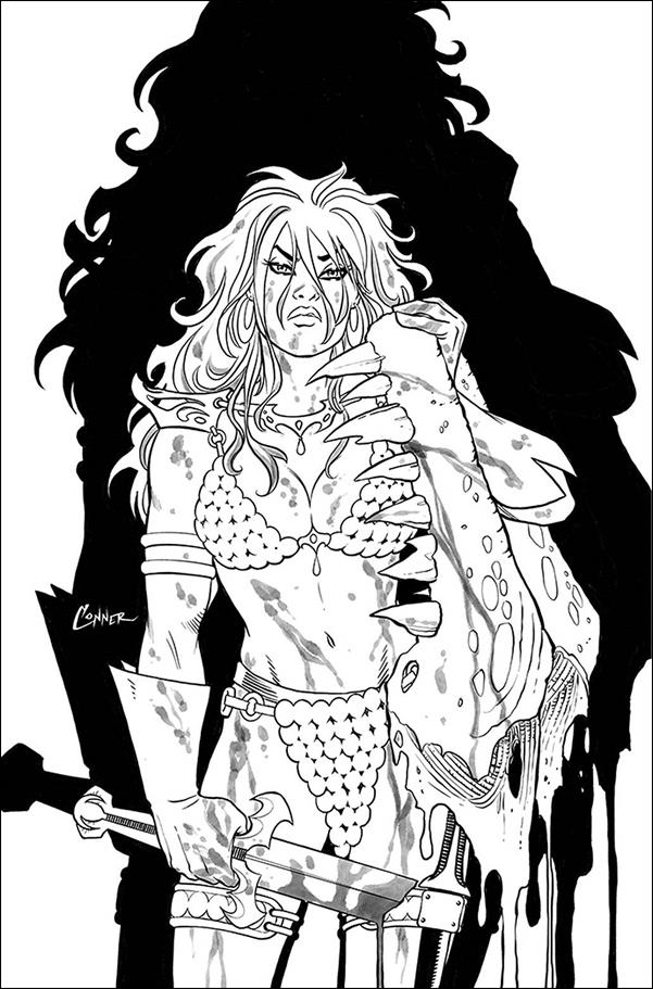 Invincible Red Sonja issue 2-Q Amanda Conner 1:40 Black & White Virgin Cover