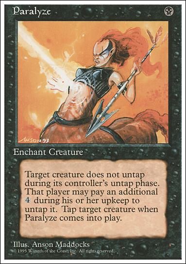 Magic the Gathering: 4th Edition (Base Set) card 151 Paralyze
