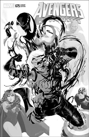 Avengers (1963) issue 675-D Daniel Acuna Black and White Party Cover