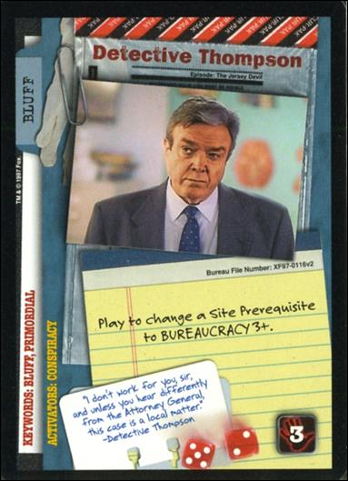 X-Files: The Truth Is Out There (Base Set) card XF97-0116v2 Detective Thompson