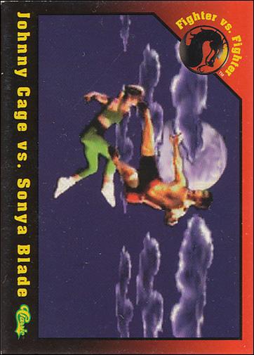 Mortal Kombat (Base Set) card 45 Johnny Cage vs. Sonya Blade