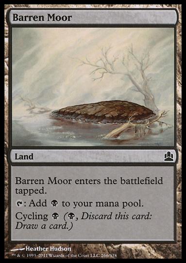 Magic the Gathering: Commander (Base Set) card 266 Barren Moor