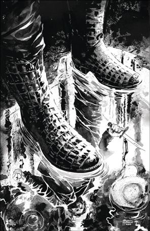 Crocodile Black (2024) issue 3-D Gabriel Hardman Black & White Virgin Cover