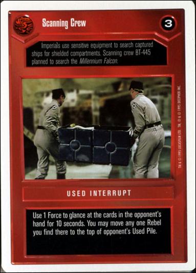 Star Wars: Premiere Unlimited (Base Set) card 114 Scanning Crew
