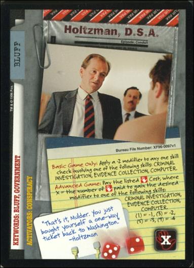 X-Files: Premiere Edition (Base Set) card XF96-0097v1 Holtzman, D.S.A.