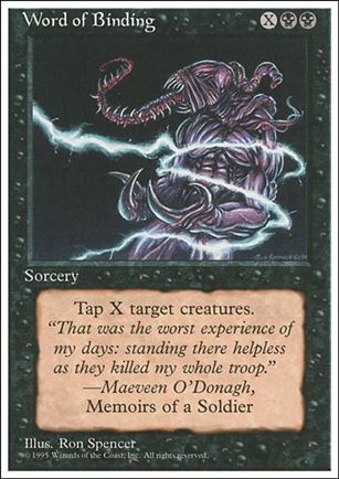 Magic the Gathering: 4th Edition (Base Set) card 172 Word of Binding