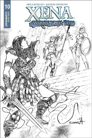 Xena: Warrior Princess (2018) issue 10-E Sergio Davila 1:25 Black & White Cover