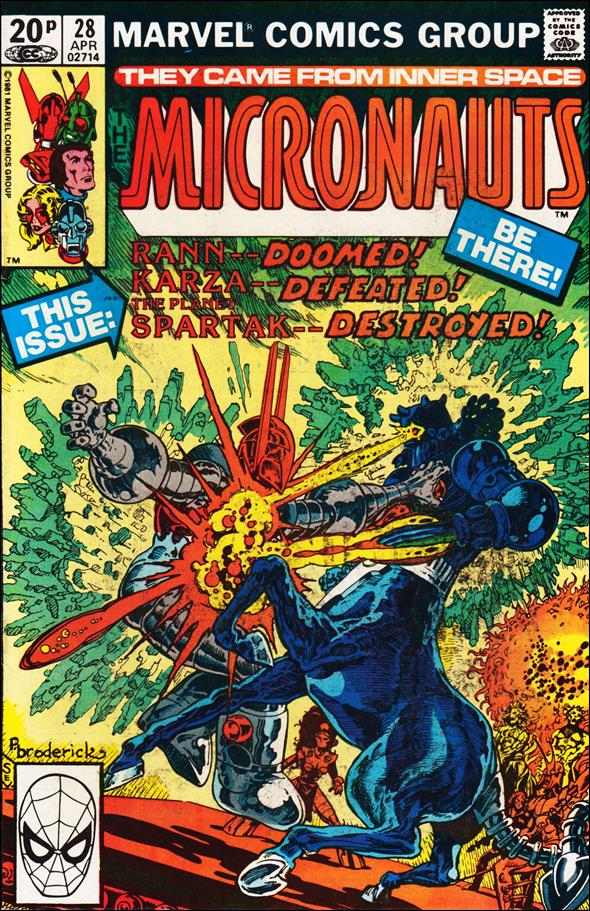 Micronauts (1979) issue 28-B UK Price Cover