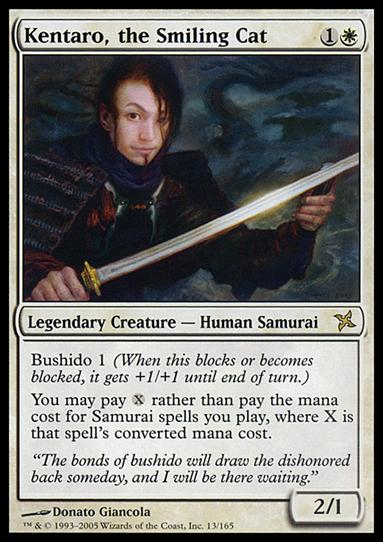 Magic the Gathering: Betrayers of Kamigawa (Base Set) card 13 Kentaro, the Smiling Cat