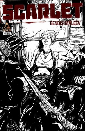 Scarlet (2010) issue 3-C Alex Maleev 1:50 B&W Cover