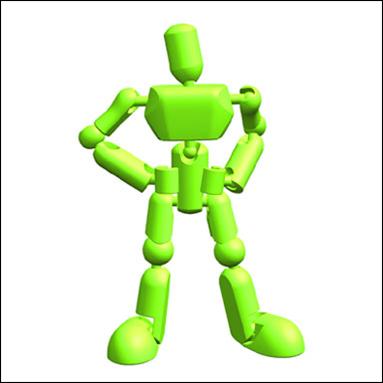 Stikfas Blister Pack figure 4 G2 Alpha Male (Green)