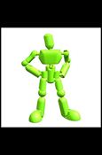 Stikfas Blister Pack figure 4 G2 Alpha Male (Green)