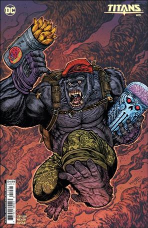 Titans (2023) issue 10-D Maria Wolf Ape-ril Fools Cardstock Cover