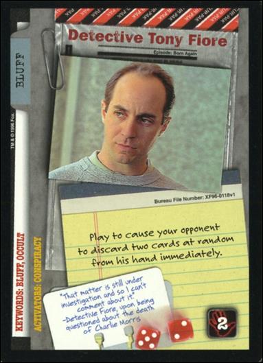 X-Files: Premiere Edition (Base Set) card XF96-0118v1 Detective Tony Fiore