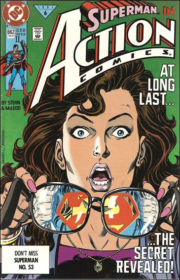 Action Comics (1938) issue 662-B White Logo Cover (2nd Printing)