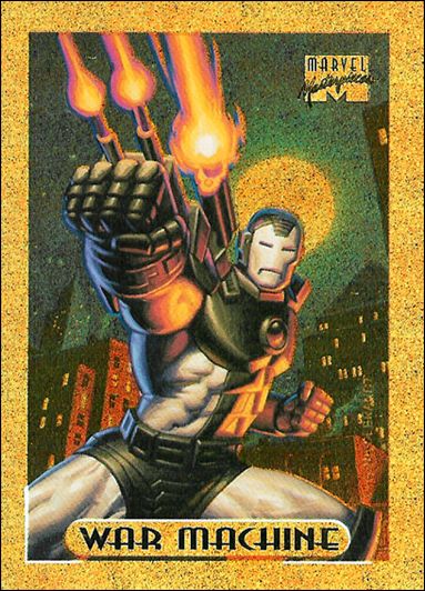 1994 Marvel Masterpieces (Holofoil Subset) card 10-B War Machine (Bronze Foil)