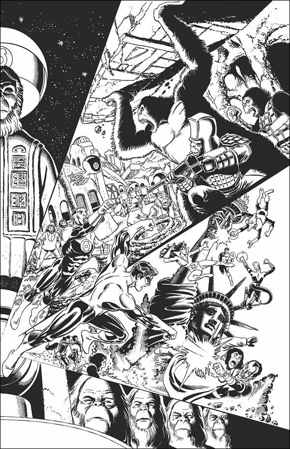 Planet of the Apes/Green Lantern issue 1-C George Perez Connecting Cover