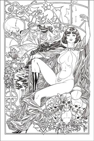 Vampirella (2019) issue 6-M Guillem March 1:21 Black and White Virgin Cover