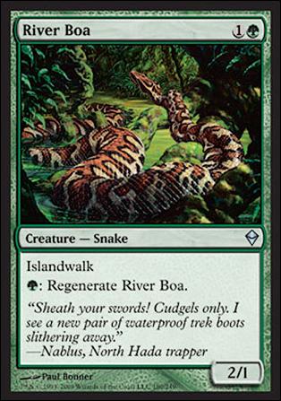 Magic The Gathering: Zendikar (Base Set) card 180 River Boa