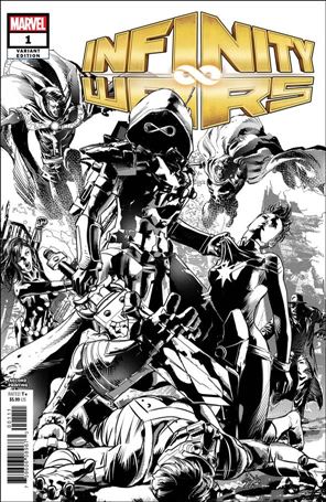 Infinity Wars issue 1-K Mike Deodato Jr. B&W Cover (2nd Printing)