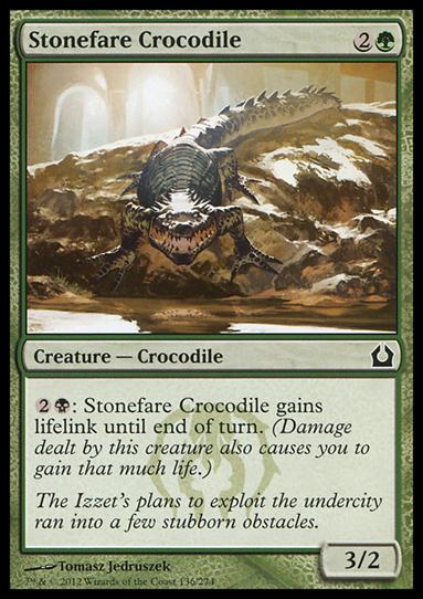 Magic the Gathering: Return to Ravnica (Base Set) card 136 Stonefare Crocodile