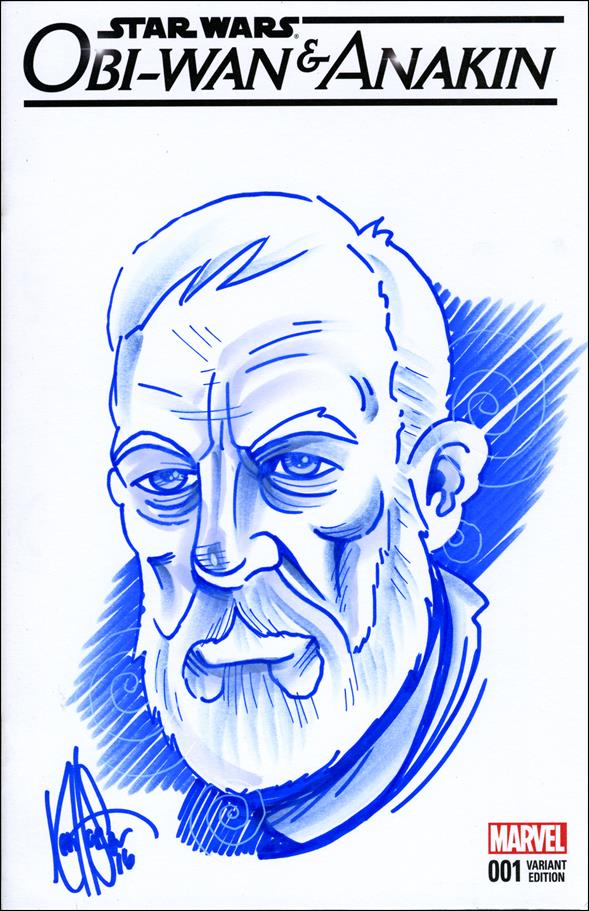 Obi-Wan and Anakin issue 1-J DF Ken Haeser Signed & Remarked Cover
