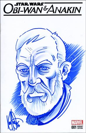 Obi-Wan and Anakin issue 1-J DF Ken Haeser Signed & Remarked Cover